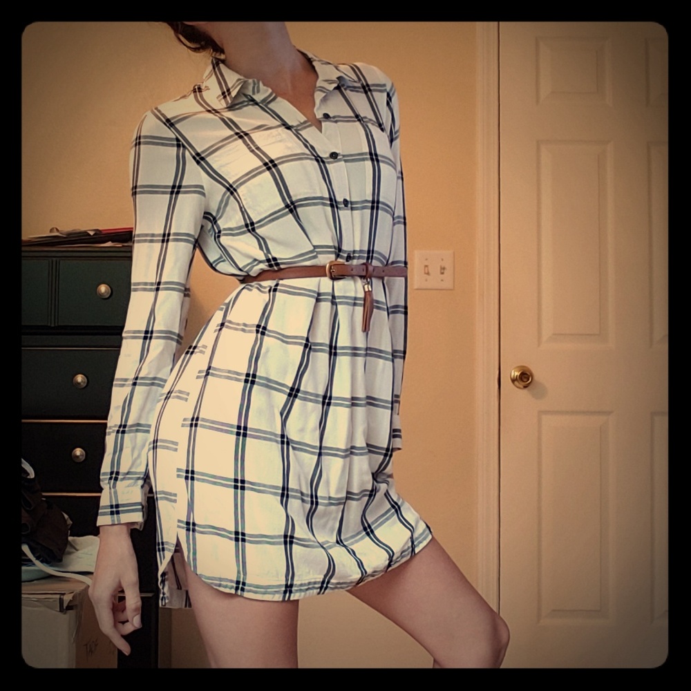 Plaid T-Shirt Dress